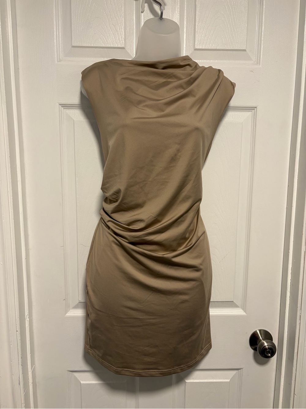 4th & Reckless ruched high neck mini dress